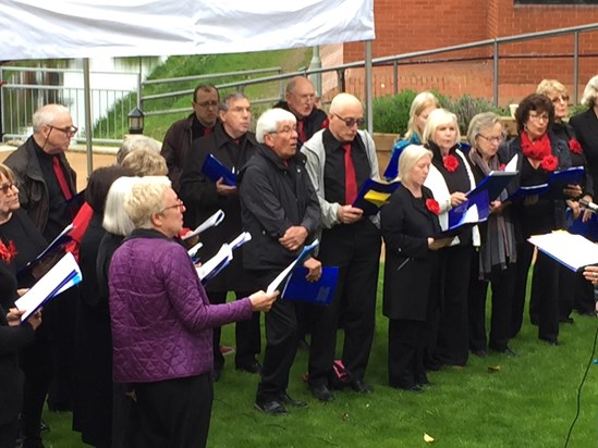 Dad singing in the Maidenhead Community Choir, April 2018