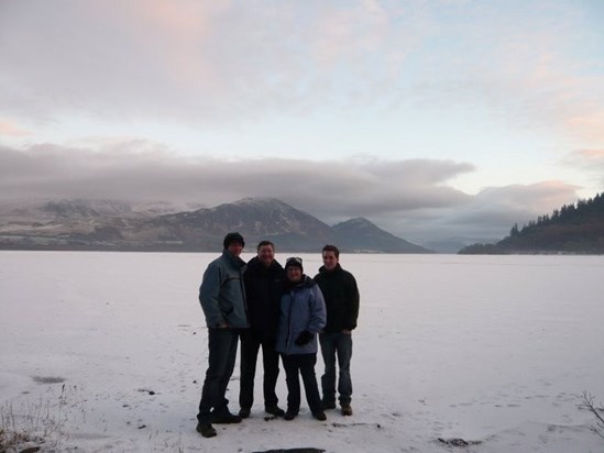 Standing on Bassenthwaite Lake just after moving into Link House