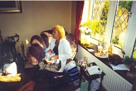 Mum & Taya the day she came out of hospital (21st September 1997)
