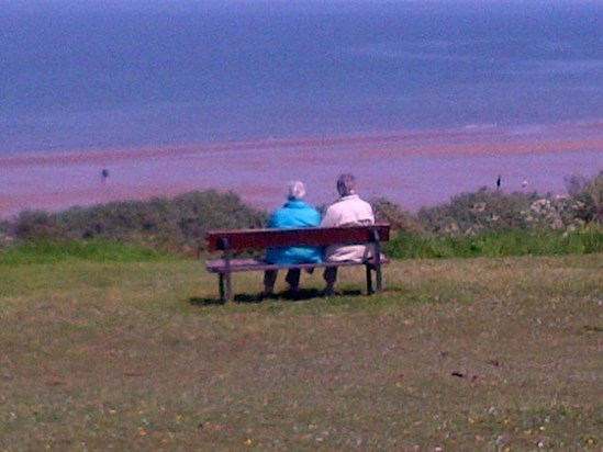 Ann and Bill at Gullane Beach, East Lothian