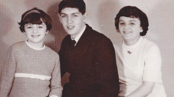 Jim with his sister Sally and mother
