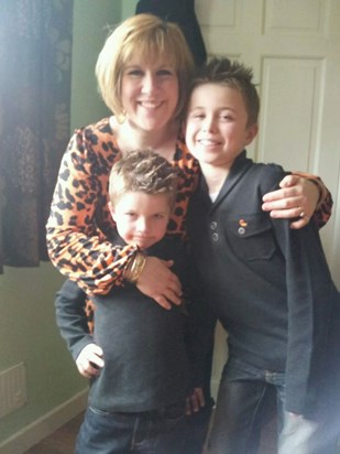 michelle and her 2 sons James and Dylan. 