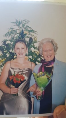 Grandbee and I at our wedding 2002 August 