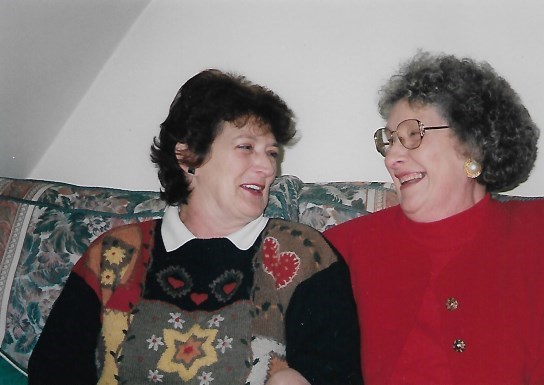 Brenda with her friend of 60 years, Evelyn Dolmen