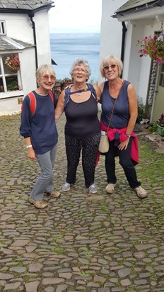 Yve, Brenda & Helen on a walking holiday, photo taken by Mary Kirk