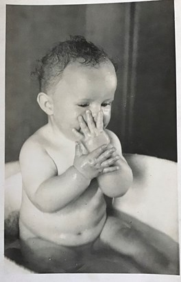 Bath time in 1944