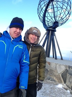 At Nordkapp, 800 miles inside the Arctic Circle and 2300 miles from home.