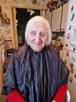 Nans new haircut 