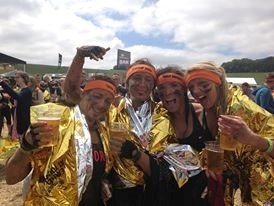 The finishing Line of Tough Mudder a well deserved Pint ...!!!!