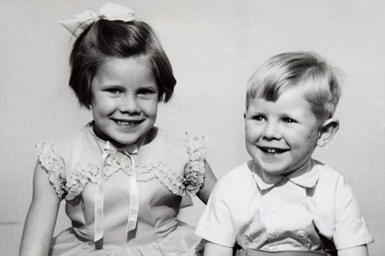 Linda and Brian as young children