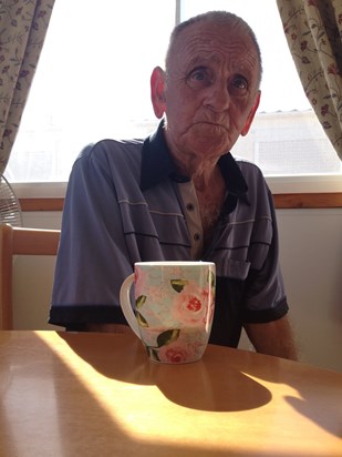 sharing a cup of tea with grandad