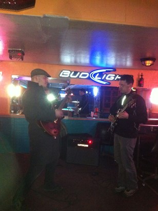 seth and friend jamming at the Drop In