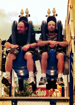 CNE with his Brother Jodi.  September 2013.  two crazies! one ride! LOL