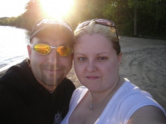Jimmy & Andrea Barrie Beach selfie the first of many together.  Spring/Summer 2004.