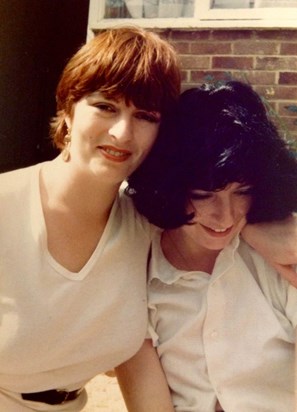 Good times in 1982 with little sister 'Cess'.