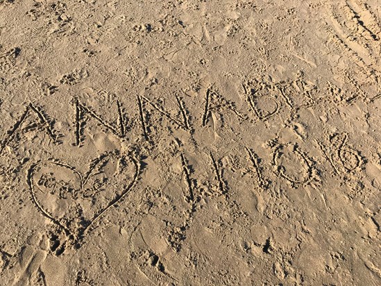 Written in the sand on Croyde beach