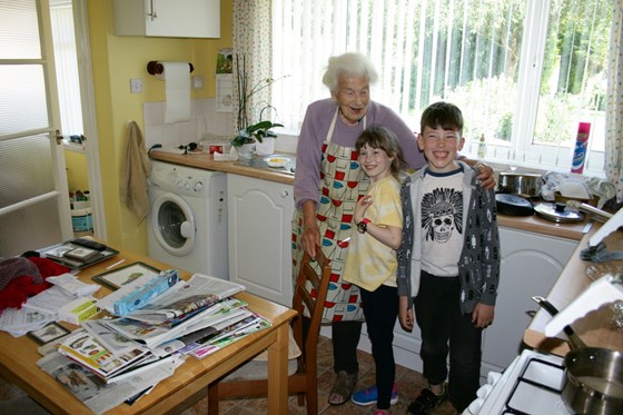 Mum , Katie and James, a couple of years after she moved to Lincolnshire