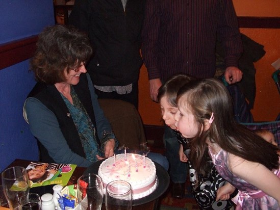 Ann with Alice and Ellen - 50th Birthday 