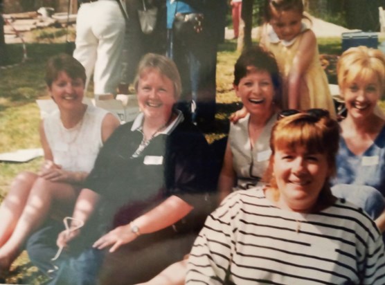 Schoolfriends in the orchard at Richmond 2000