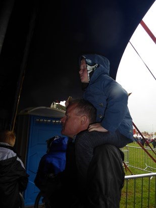 Tom and Ollie at Bestival