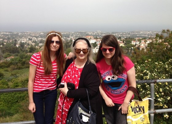 Emily, Mum, Louise in Cyprus