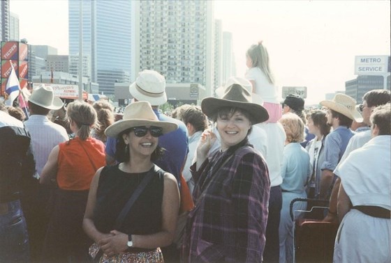 Aileen and Anita, Calgary 1989