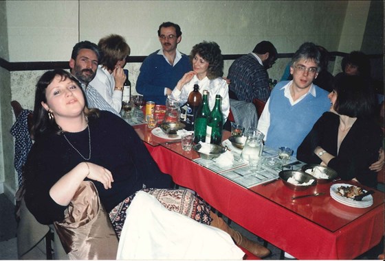 Dinner with Birmingham friends 1989