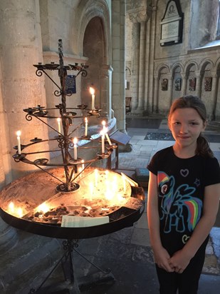 Lighting a candle for Popa - Norwich cathedral
