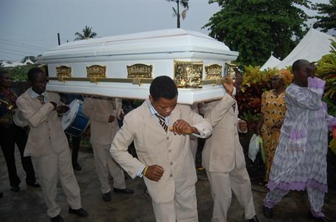 Pall Bearers with the casket