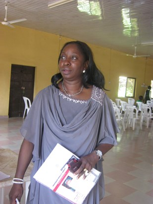 Bunmi at the 2nd year Remembrance and scolarship award ceremony