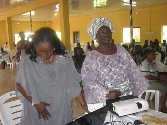 Bunmi with Mrs Dairo one of the Guest Speakers at the award of scolarship