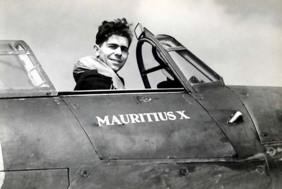 Dad in his hurricane of 174 Squadron, Manston, Kent. 