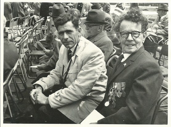 Dad with his Dad, Sgt John William Brooks Rifle Brigade, DCM MM 