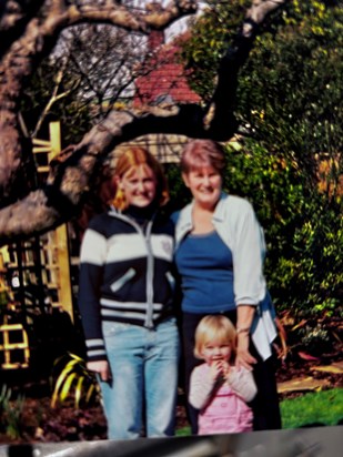 Nana with 2 of her granddaughters, Michelle & Louise 