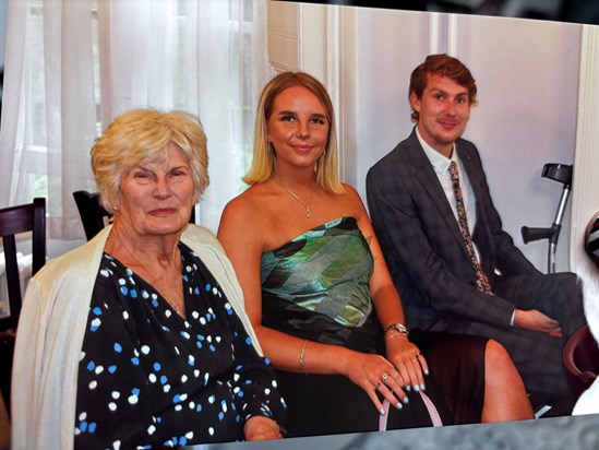 With her granddaughter Louise and Grandson Josh