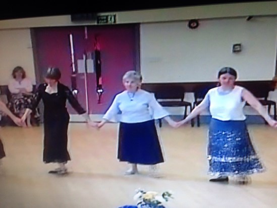 Mum loved circle dancing with friends