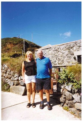 Mum with dad on holiday in Cornwall 