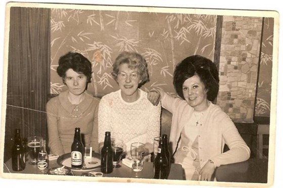 Mum sporting some fabulous back combing (far right)