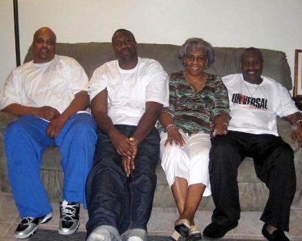 Roy with his brothers and mother