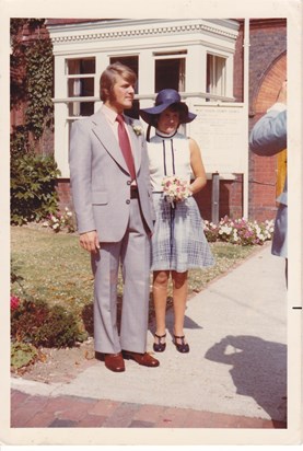 Wedding  august 1973 - 'Here we go!'