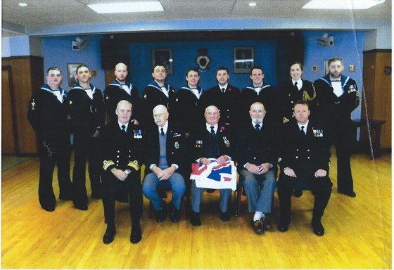 Presentation of Royal Oak ensign