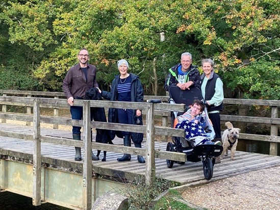 Exploring the New Forest in October 2022.  William with Sue and Dave, Gavin and Sarah, Leo and Lottie.  x