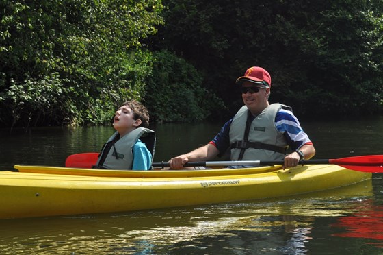 Leaving the hard work to Dad! Kayaking in 2012 