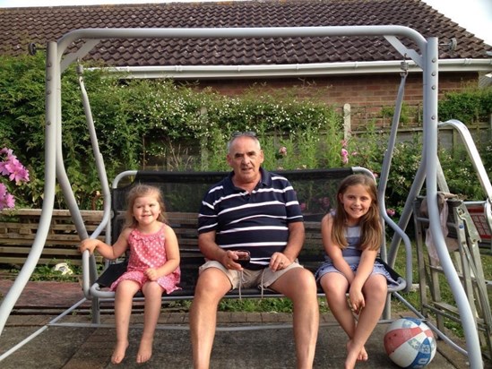 Dada and two of his grandchildren Katie & Sophie 