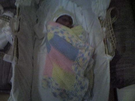 wrapped in the blanket the midwife gave you xxx
