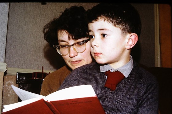 Mum reading to Peter