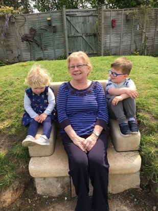 With grandchildren Max and Edie 2019