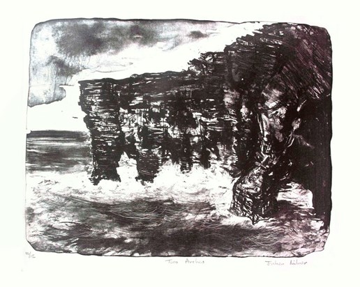 Lithograph - Scabra Head, Rousay