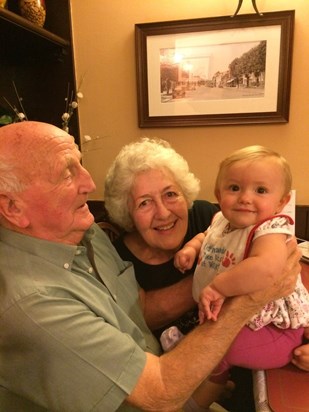 Marie with Granddaughter Tegan and Pat in October 2014