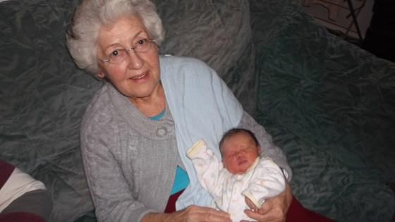 Marie with newly born Granddaughter Tegan Marie Bennett January 2014